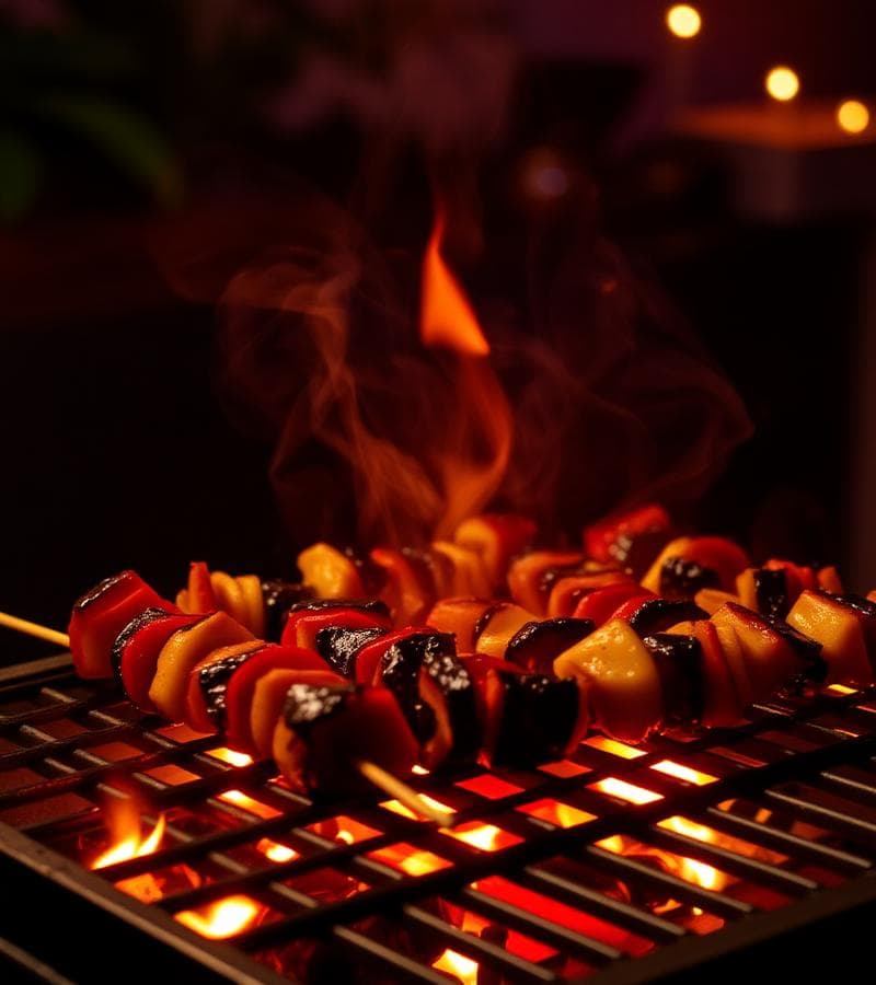 BBQ station for an outdoor chef night